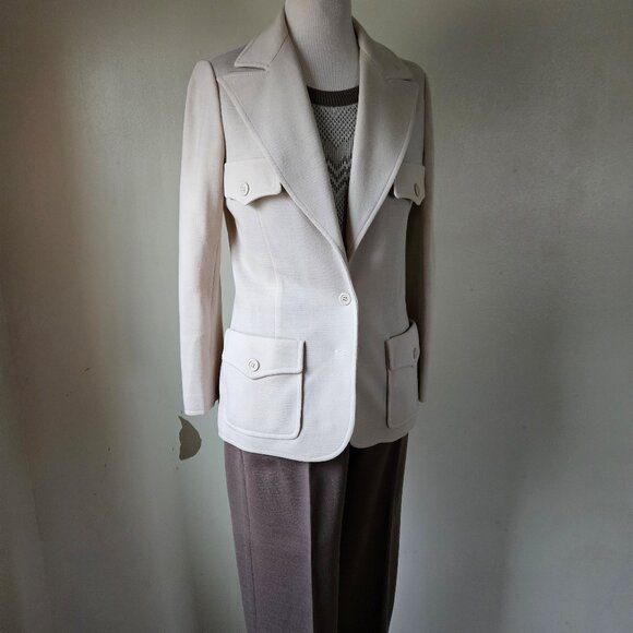 Vintage Butte Knit 70s Leisure Suit S/M - Picture 3 of 15